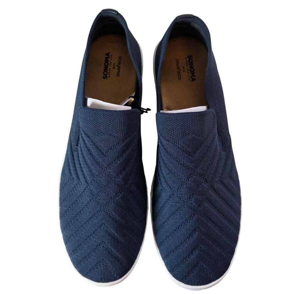Sonoma Catahoula Indigo Blue Comfort Knit Slip On Sneakers‎ 9 Ortholite Eco